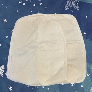 Set of 2 Waterproof Quilted Crib Size Fitted Mattress Cover w/ Organic Cotton